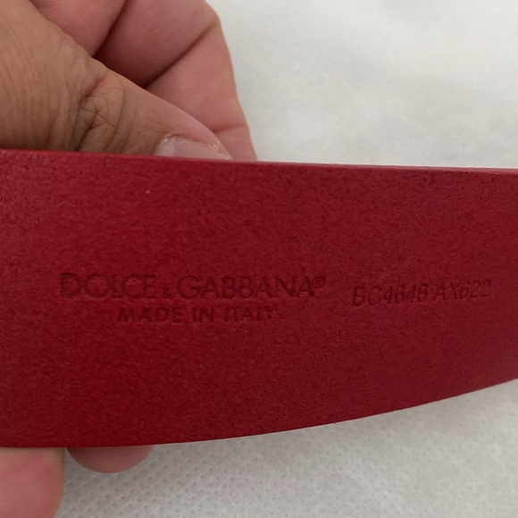 Pre- owned D& Ginterlocking Red Rouge 100 Cm Red Strap - Picture 3 of 9